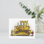 Bulldozer Dozer Post Card Briefkaart (Staand voorkant)