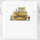 Bulldozer Dozer Rechthoekige Sticker (Tas)