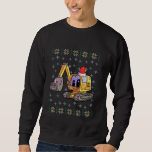 Bulldozer Excavator Shirt voor kerstmis Toddler Bo