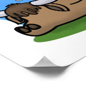 Bulldozer Funny Animal Bull Pun Poster (Hoek)