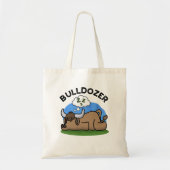 Bulldozer Funny Animal Bull Pun Tote Bag (Voorkant)