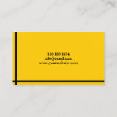 Bulldozer Geel & Zwart Bouw Visitekaartje (Achterkant)