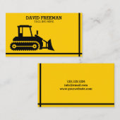 Bulldozer Geel & Zwart Bouw Visitekaartje (Voorkant / Achterkant)