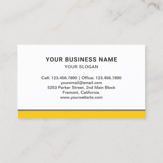 Bulldozer graafmachine met witte constructie visitekaartje (Achterkant)