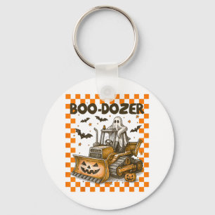 Bulldozer Halloween Boo Dozer Bouwwagen B Sleutelhanger