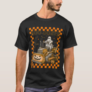 Bulldozer Halloween Boo Dozer Bouwwagen B T-shirt