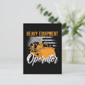 Bulldozer Heavy Equipment Operator Bouw Feestdagenkaart (Staand voorkant)