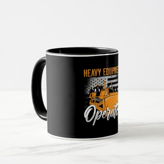 Bulldozer Heavy Equipment Operator Bouw Mok (Voorkant links)