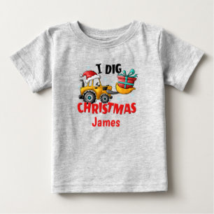 Bulldozer I graaf met Kerstmis Persoonlijk T-Shirt