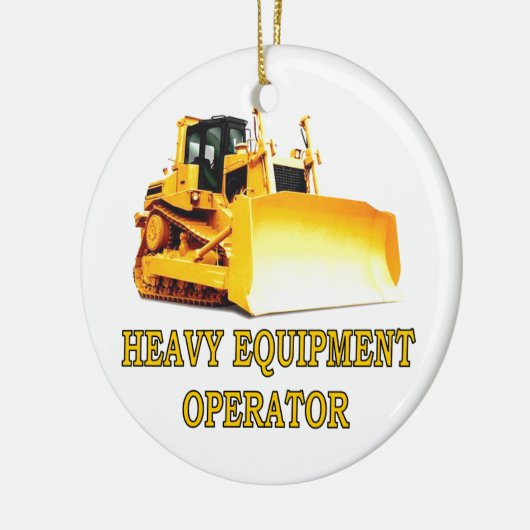 BULLDOZER KERAMISCH ORNAMENT (Links)