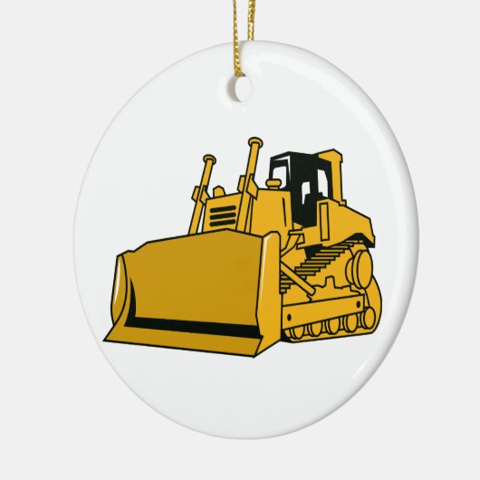 Bulldozer Keramisch Ornament (Links)