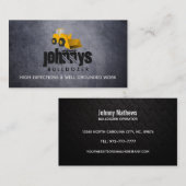 Bulldozer Logo Visitekaartjes (Voorkant / Achterkant)