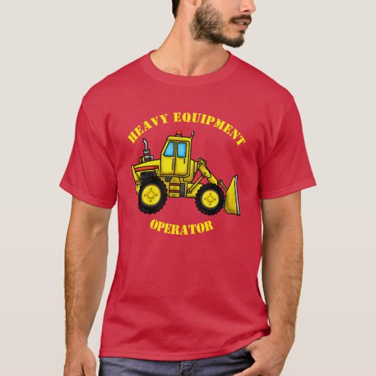 Bulldozer Mannen T-Shirt (Voorkant)