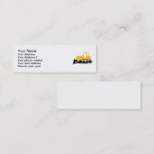 Bulldozer Mini Visitekaartje (Voorkant / Achterkant)