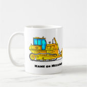 Bulldozer-Mok, excavator-Mokken, bouwthema Koffiemok (Links)