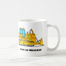 Bulldozer-Mok, excavator-Mokken, bouwthema Koffiemok