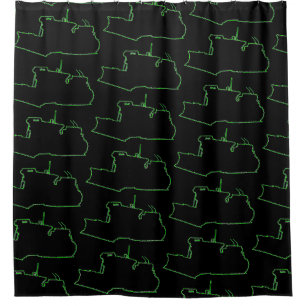  BULLDOZER NEON GREEN OP ZWART DOUCHEGORDIJN