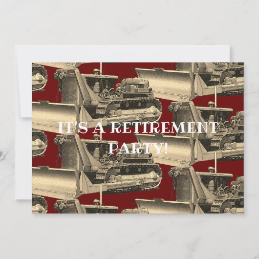 BULLDOZER OPERATIONELE ENGINEER RETIRETIREMENT KAART (Voorkant)