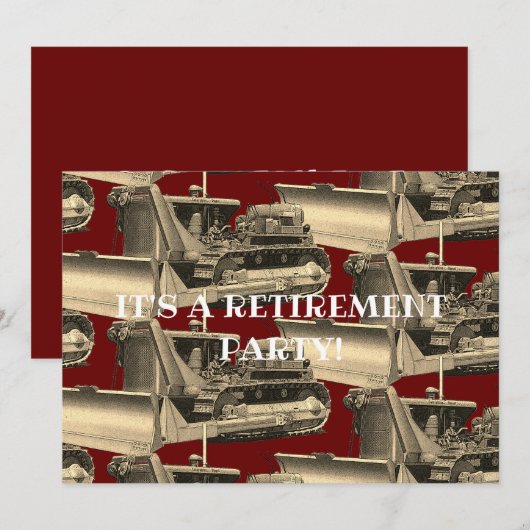 BULLDOZER OPERATIONELE ENGINEER RETIRETIREMENT KAART (Voorkant / Achterkant)