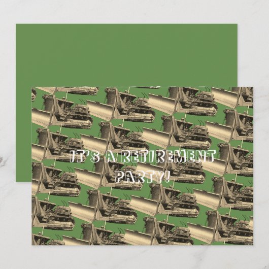 BULLDOZER OPERATIONELE ENGINEER RETIRETIREMENT KAART (Voorkant / Achterkant)