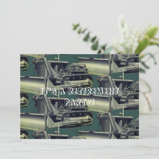 BULLDOZER OPERATIONELE ENGINEER RETIRETIREMENT KAART (Staand voorkant)