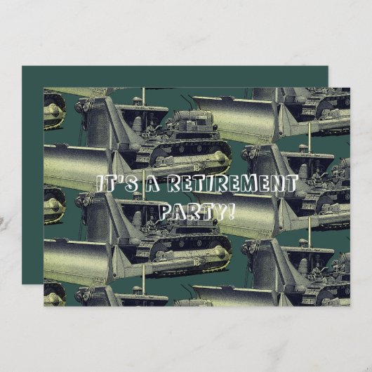 BULLDOZER OPERATIONELE ENGINEER RETIRETIREMENT KAART (Voorkant / Achterkant)