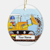 Bulldozer Operator - Male Keramisch Ornament (Links)