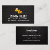 Bulldozer Operator Visitekaartjes (Voorkant / Achterkant)