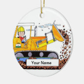 Bulldozer Operator — Vrouw Keramisch Ornament (Links)