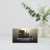 Bulldozer Plant Operator Modern Gold Construction Visitekaartje (Staand voorkant)