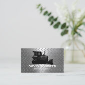 Bulldozer Plant operator moderne metaalconstructie Visitekaartje (Staand voorkant)