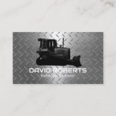 Bulldozer Plant operator moderne metaalconstructie Visitekaartje (Voorkant)