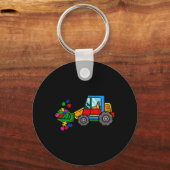 Bulldozer Puzzel Autisme Bewustzijn Maand Peuters Sleutelhanger (Voorkant)