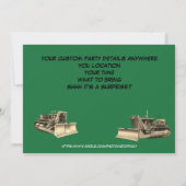BULLDOZER RETIREMENT-INVITATIE TUSSENBULLEER KAART (Achterkant)