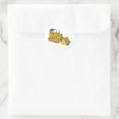 Bulldozer Ronde Sticker (Tas)
