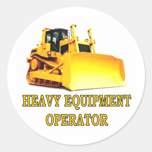 BULLDOZER RONDE STICKER (Voorkant)