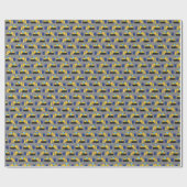 Bulldozer Schattige Kids Verjaardagsfeestbouw Cadeaupapier (Vlak)