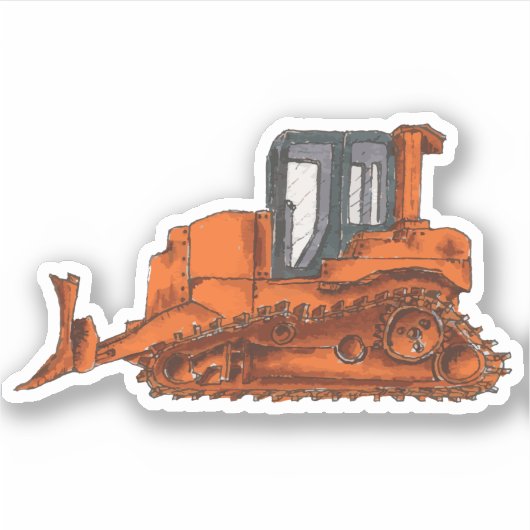 Bulldozer Sticker (Voorkant)