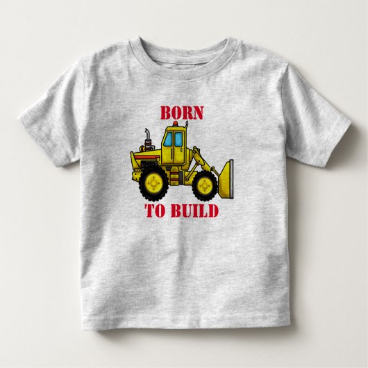 Bulldozer Toddler Fine Jersey T-Shirt (Voorkant)