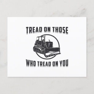 Bulldozer Tread on You Site van de bouwwerker Briefkaart