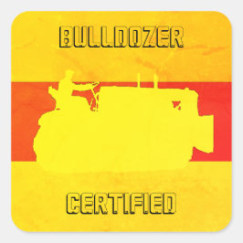 BULLDOZER VAN DE INGESTELDE ENGINEER, GECERTIFICEE VIERKANTE STICKER