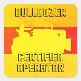 BULLDOZER VAN DE INGESTELDE ENGINEER, GECERTIFICEE VIERKANTE STICKER