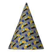 Bulldozer verjaardagsfeestje bouwen feesthoedjes (Links)