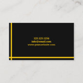 Bulldozer Yellow en Black Construction Visitekaartje (Achterkant)