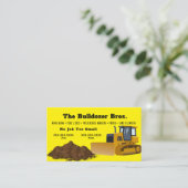Bulldozer Yellow Visitekaartje (Staand voorkant)
