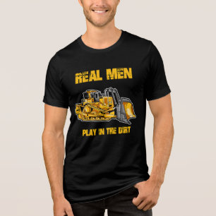 Bulldozerbestuurder Echte Mannen Spelen In De Modd Tri-Blend Shirt