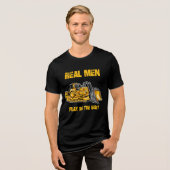 Bulldozerbestuurder Echte Mannen Spelen In De Modd Tri-Blend Shirt (Voorkant volledig)