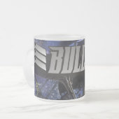 Bulldozur Frosted Coffee Cup Matglas Koffiemok (Voorkant links)
