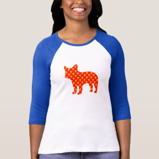 Bullehond Silhouette T-shirt fluer de lis