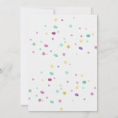 Bullehond-uitnodiging, Pug Unicorn Puppy Dog Birth Kaart (Achterkant)